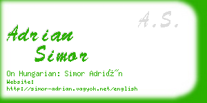 adrian simor business card